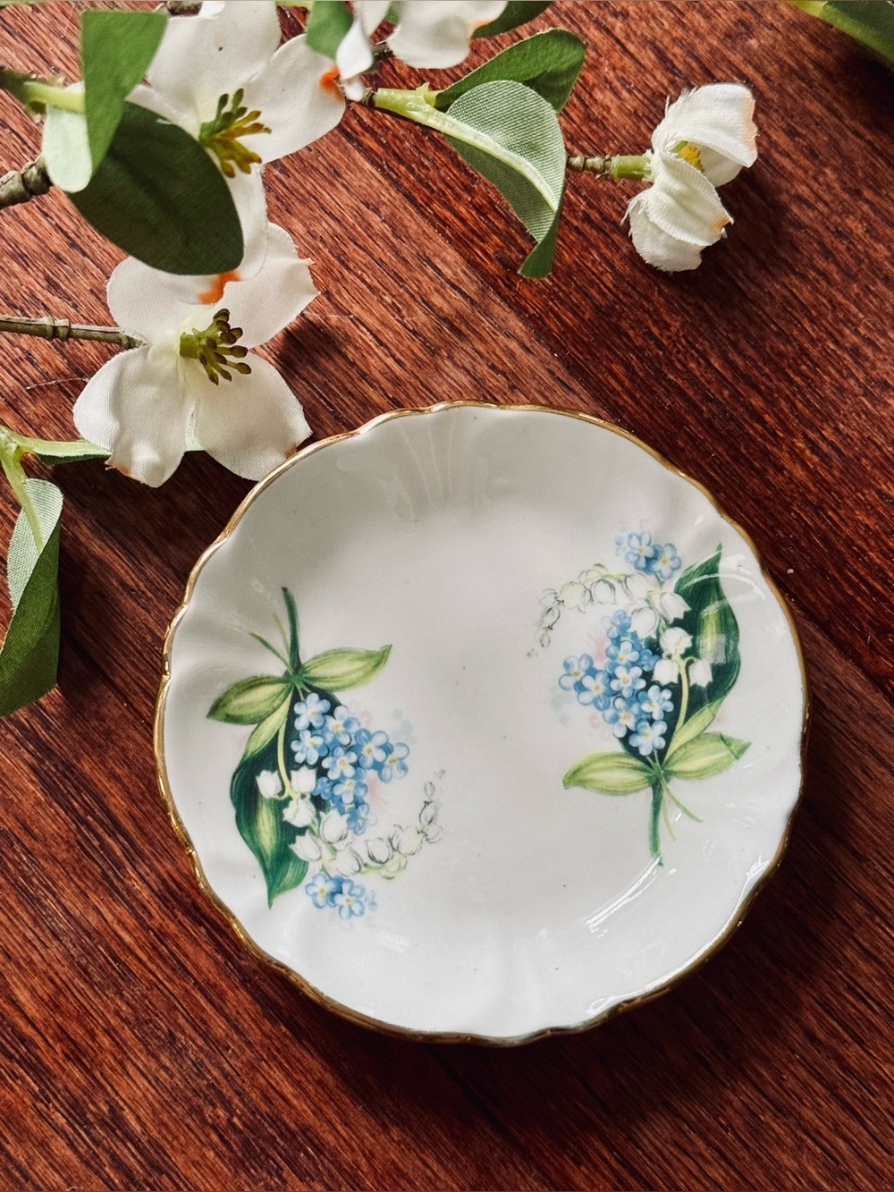 Princess House Hammersley Fine Bone China Butter Pat Plate Spode Forget Me Not